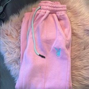 Misguided X Playboy - pink joggers. 💗
